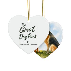 The Great Dog Pack Ceramic Ornament — Love. Loyalty. Legacy.