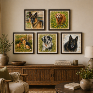The Great Dog Pack – Framed Art Print Collection