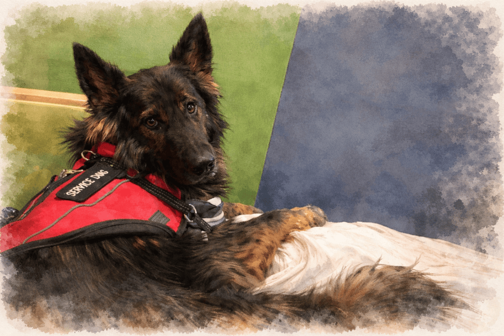 Dakota in her service vest