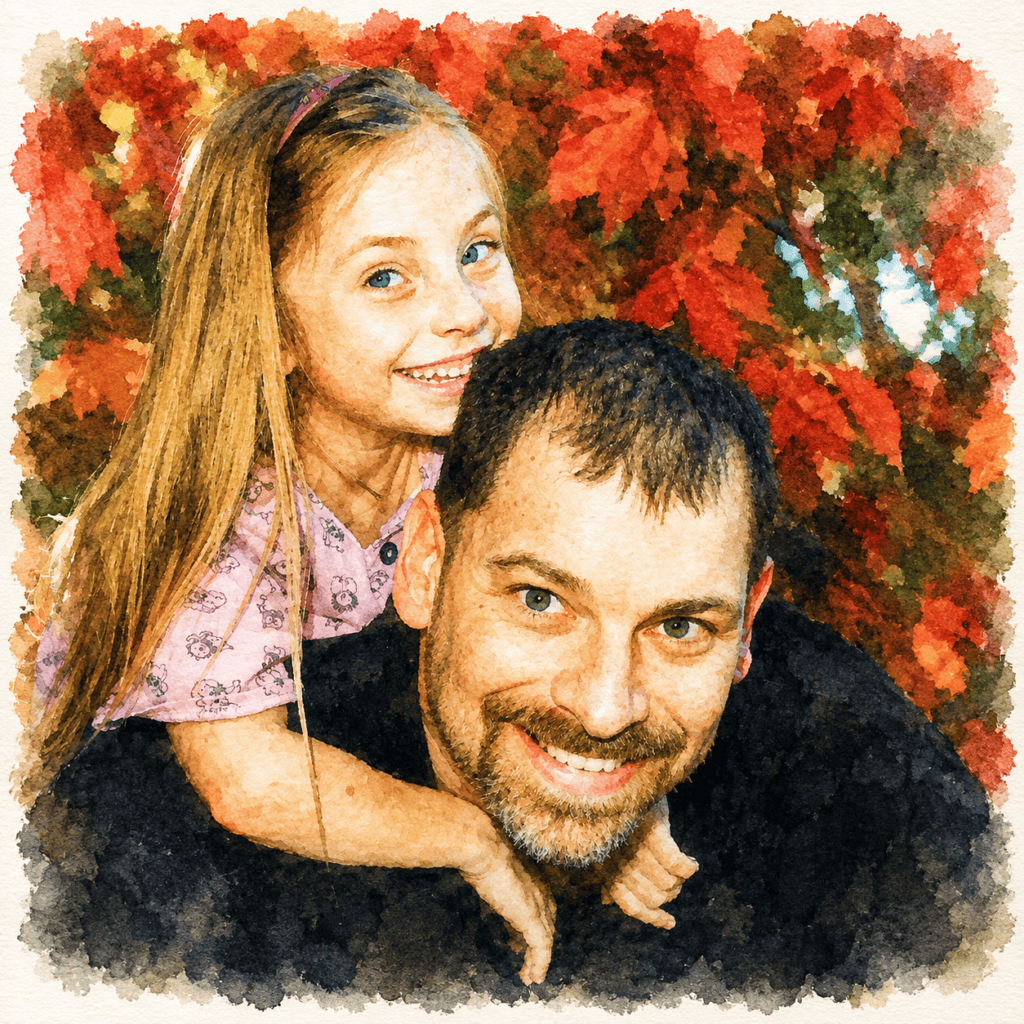 Mitch and Alex Shortly Before September 11, 2001 (Square)