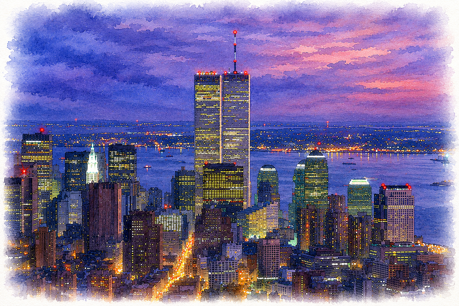 New York Skyline in the 1990s
