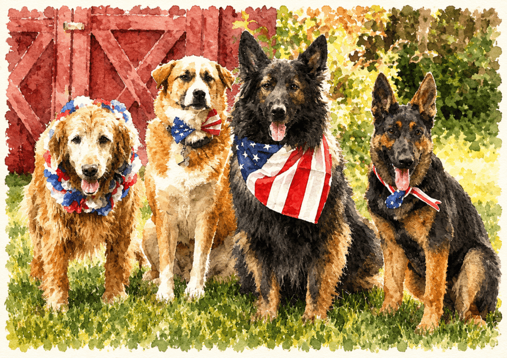 The pack celebrates Independence Day