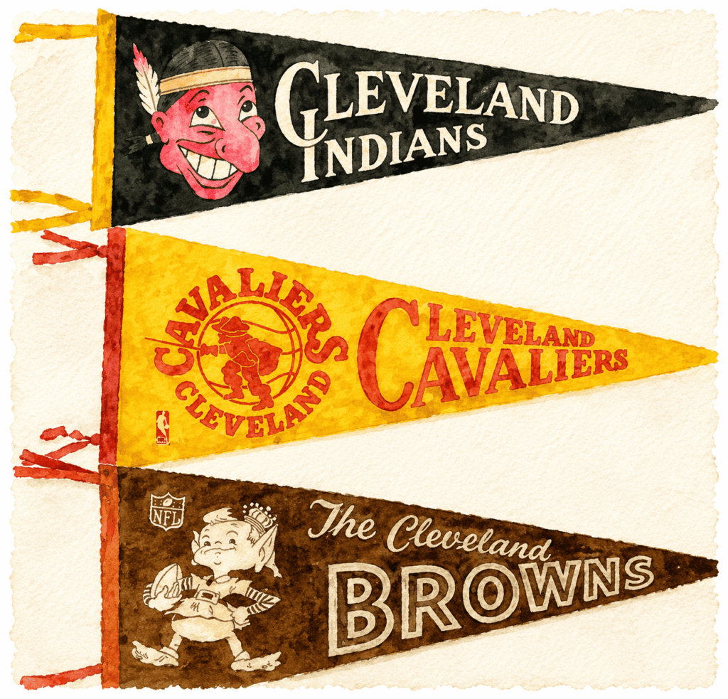 1970s Cleveland Pennants